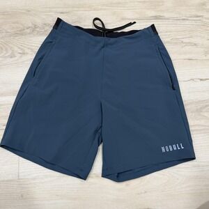 NOBULL Shorts Mens Medium Blue 9" Inseam Training Running Athletic Pockets